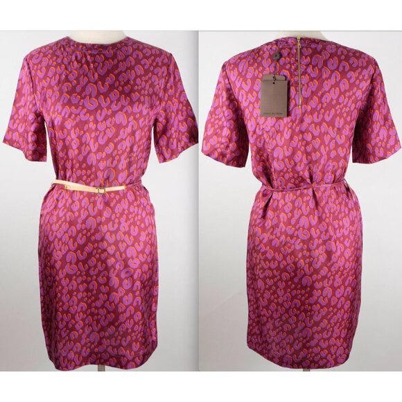 Louis Vuitton Stephen Sprouse dress 38 US 6 dress leopard animal print w/ belt - Picture 1 of 16